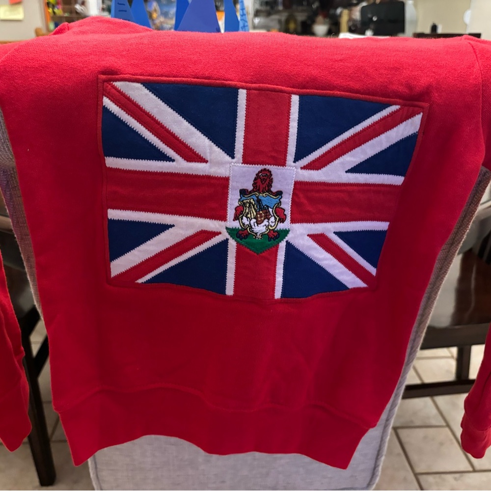 Red Union Jack Hoodie kids size 4/5 new with tag NWT